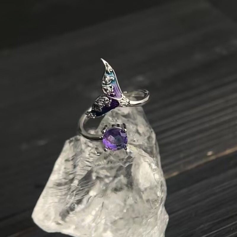 Wholesale Purple Zircon Fishtail Ring