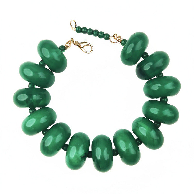 Wholesale Acrylic Colorful Gradient Beaded Bracelet Bohemian Handmade Jewelry Accessory