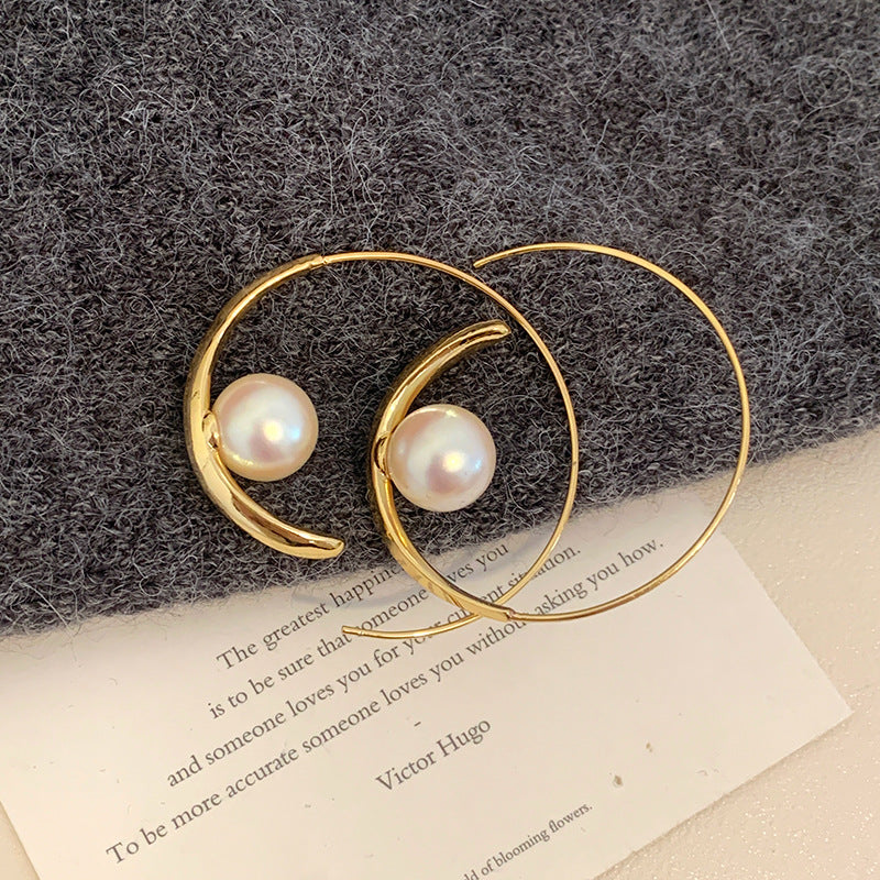 Wholesale hoop solid color glossy large earrings