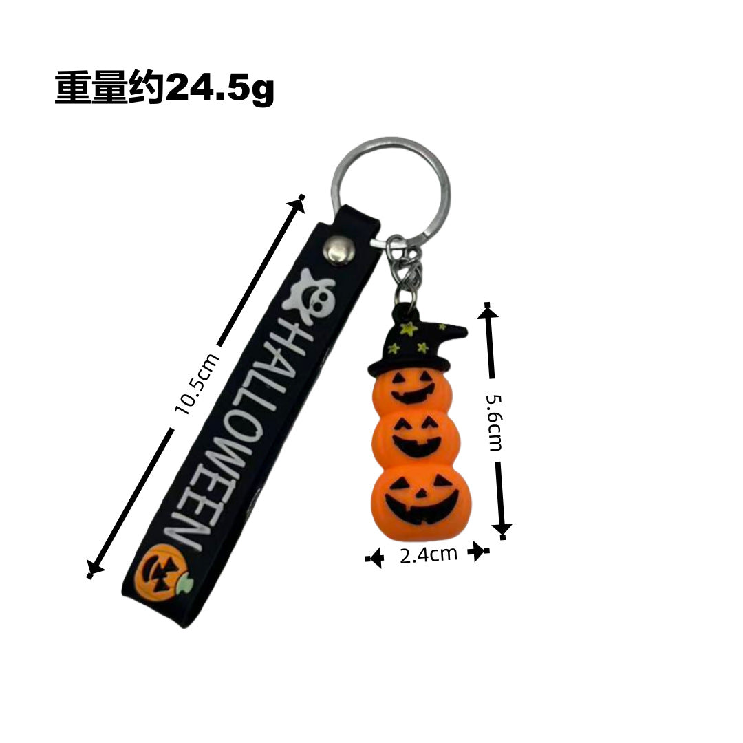 Wholesale  Pumpkin Keychain - Cartoon PVC Little Black House Pendant,  Bag Charm or Gift