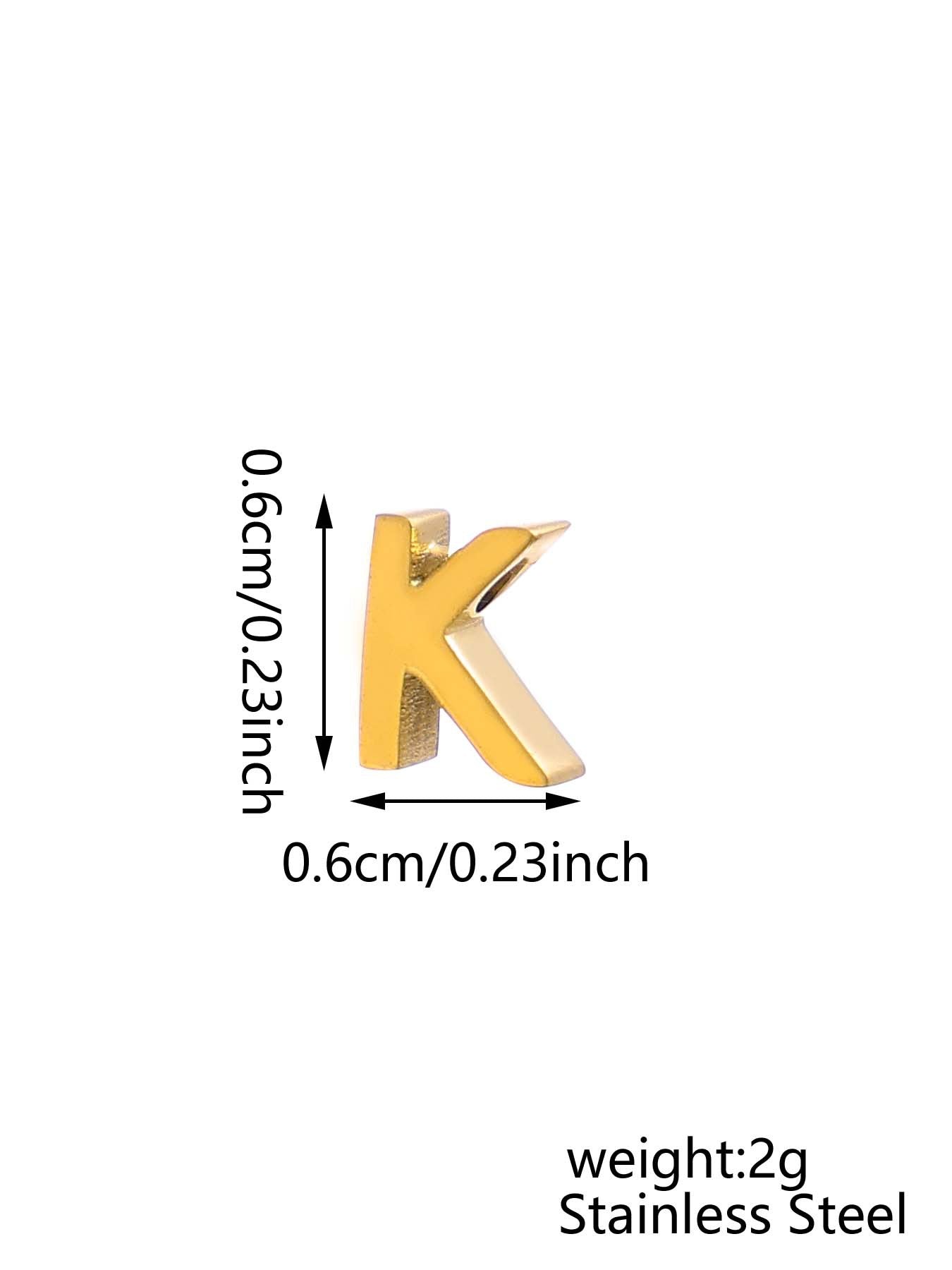 Wholesale 26 English letters stainless steel mirror polished pendant