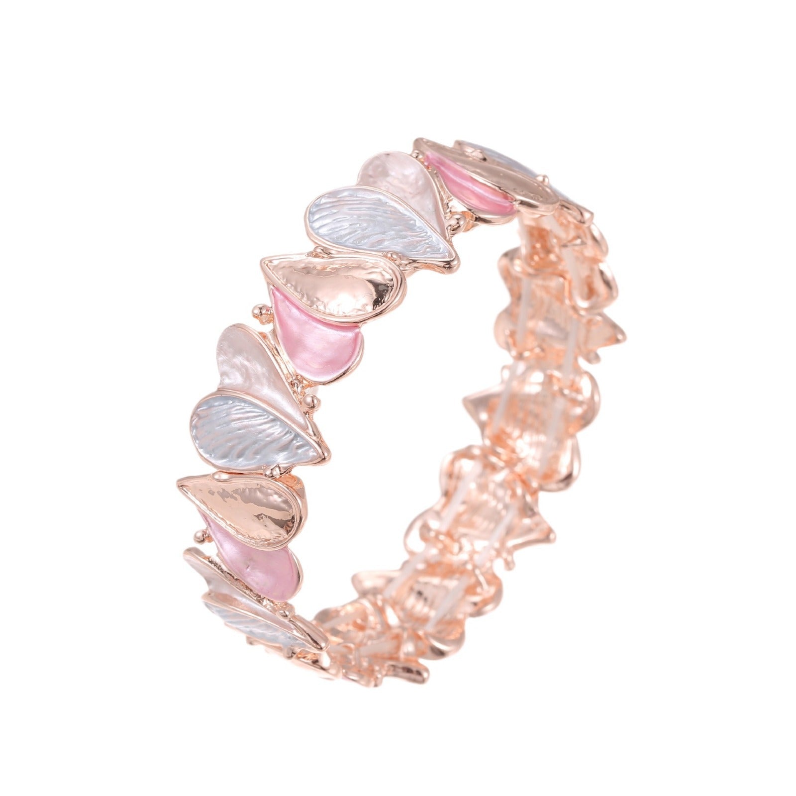 Wholesale Color Painting Oil Love Elastic Bracelet All-match Geometric Heart-shaped Elastic Bracelet