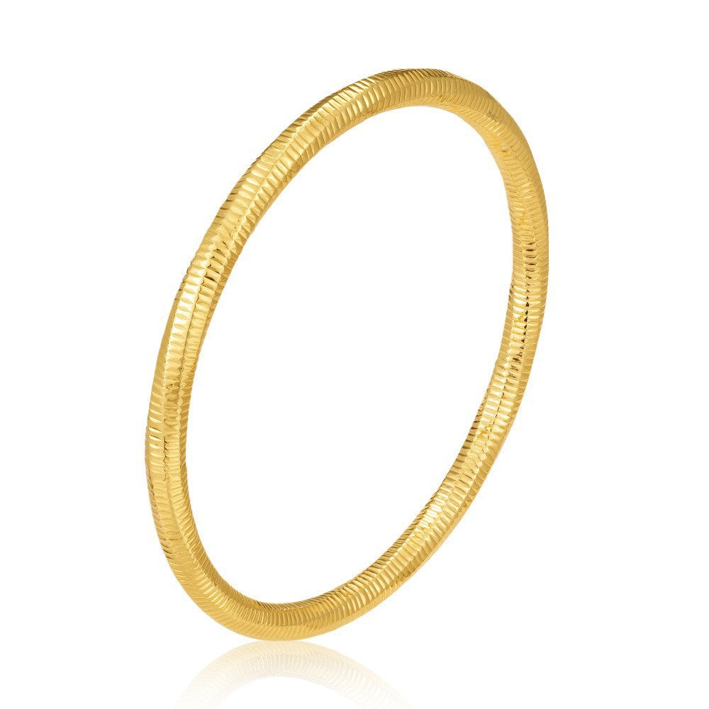 Wholesale European and American Style Hollow Bracelet Stainless Steel Gold Plated Boutique Resale Jewelry Accessory