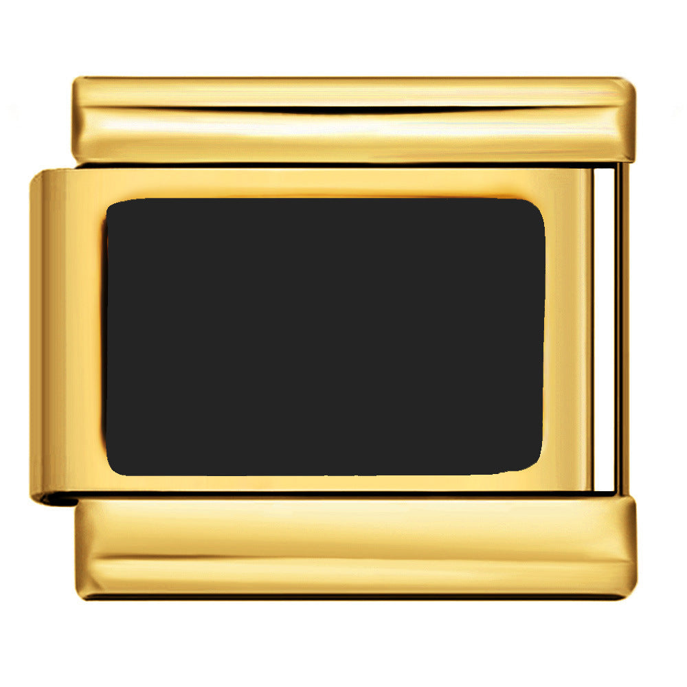 Wholesale Italian Charm Bracelet 9mm DIY Long Strip Stamping Series   Creative Stainless Steel Composable Bracelet