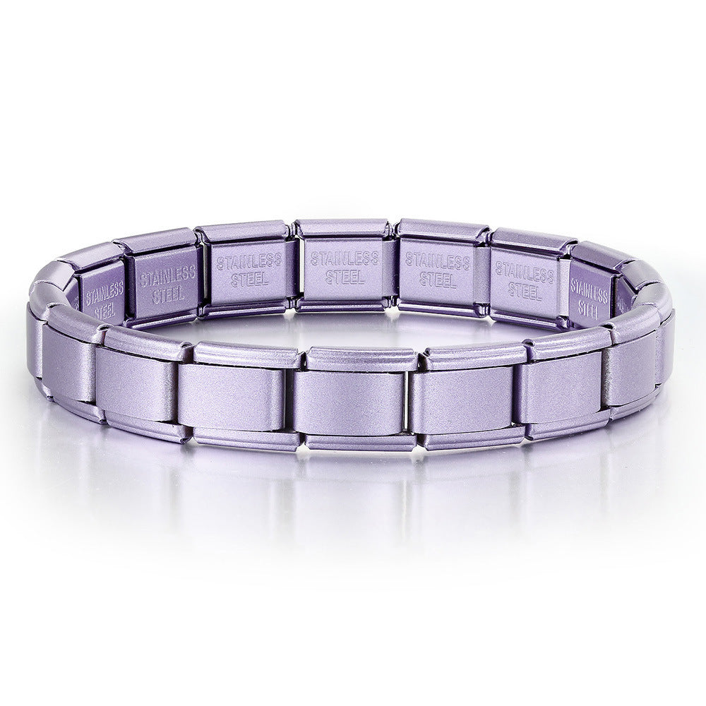 Wholesale Matte Electroplated Modular Stainless Steel Bracelet Stylish Fashion Accessory Gift For Boutique Resale