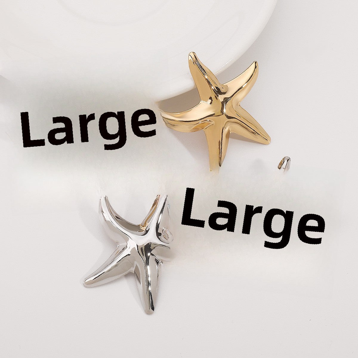 Wholesale Metal Starfish Earrings