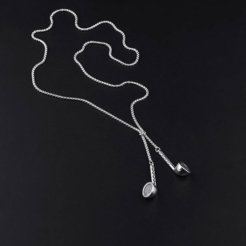 Wholesale Trendy Hip Hop Headphone Pendant Necklace Retro Street Style Alloy Music Jewelry Gift Boutique Resale Accessory