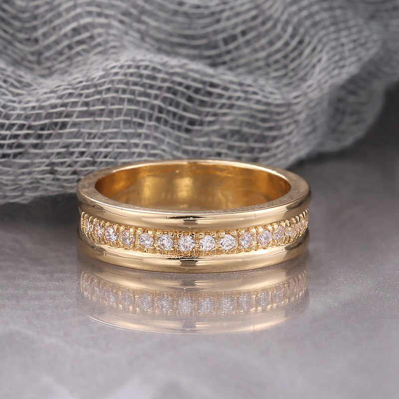 Wholesale Gold Geometric Ring Copper Jewelry Accessory for Women Everyday Wear
