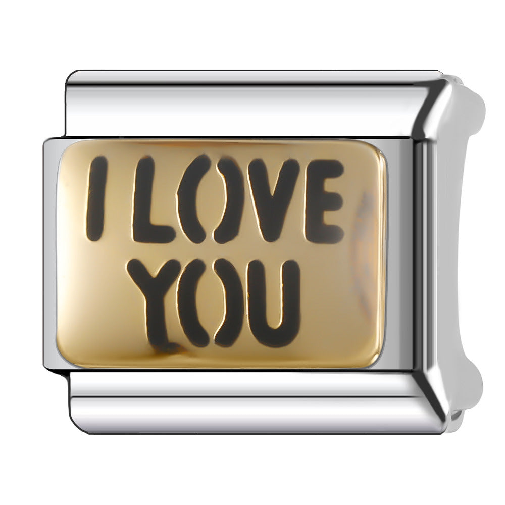 Wholesale Italian Charm Bracelet 9mm DIY Splicing Creative Pattern Stainless Steel Composable Bracelet