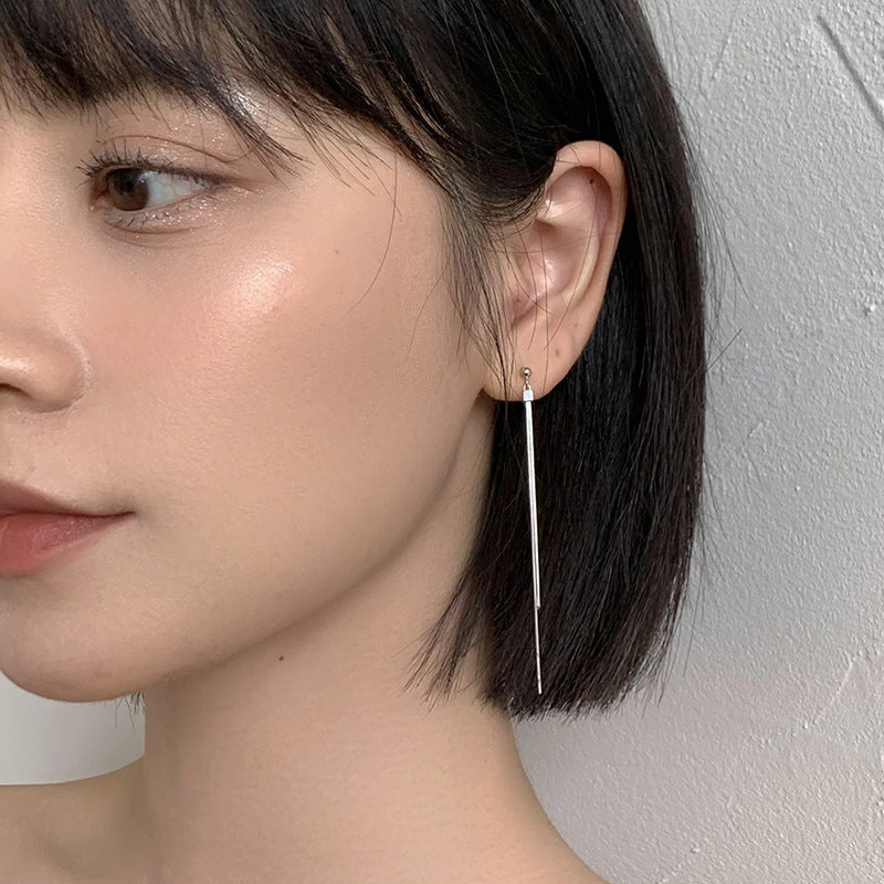 Wholesale Silver Plated Long Tassel Earrings,  Stylish Elegant Design,  Jewelry Accessory for Women