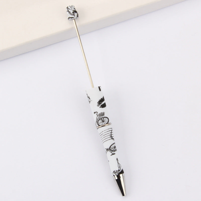 Wholesale Beadable Pens Leopard Print Floral Cow Independence Day Print DIY Beaded Pens ACC-PN-JinBN015