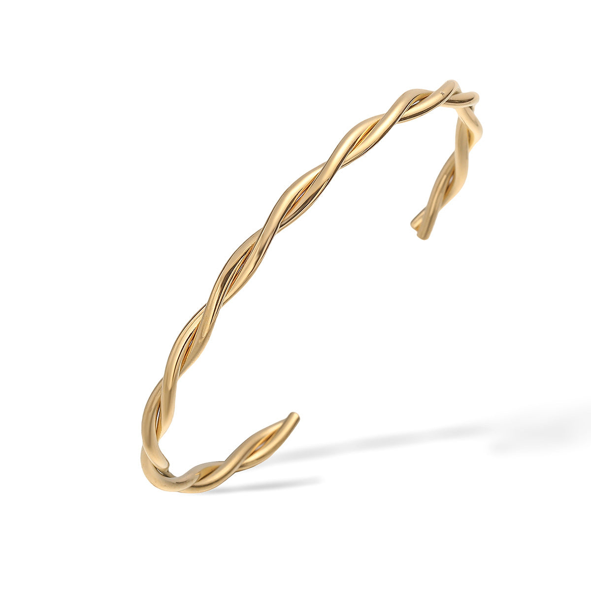 Wholesale 18K Gold Plated Stainless Steel C Shape Bracelet