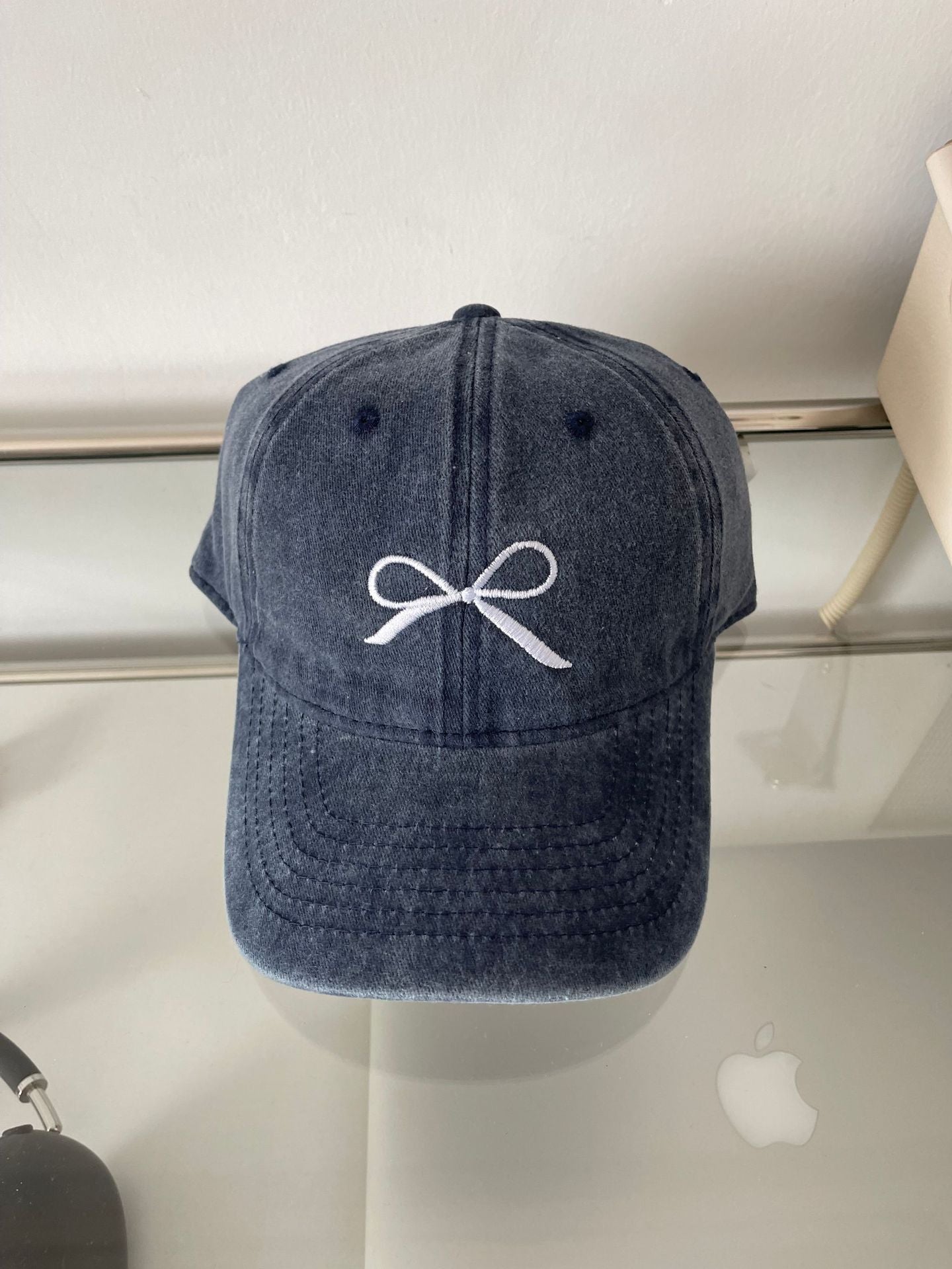 Wholesale Hat Vintage Washed Bow Embroidered Baseball Cap ACC-HT-ShunBei001