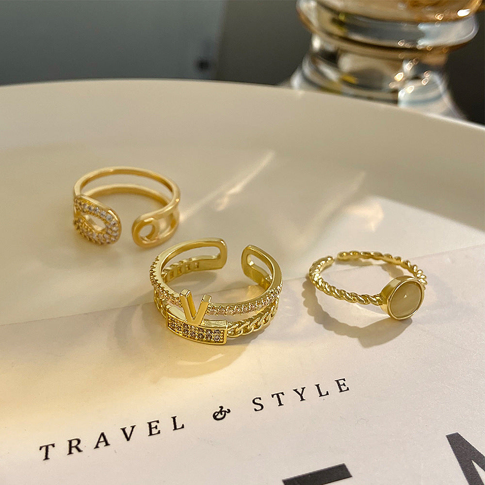 Wholesale  simple irregular opening ring