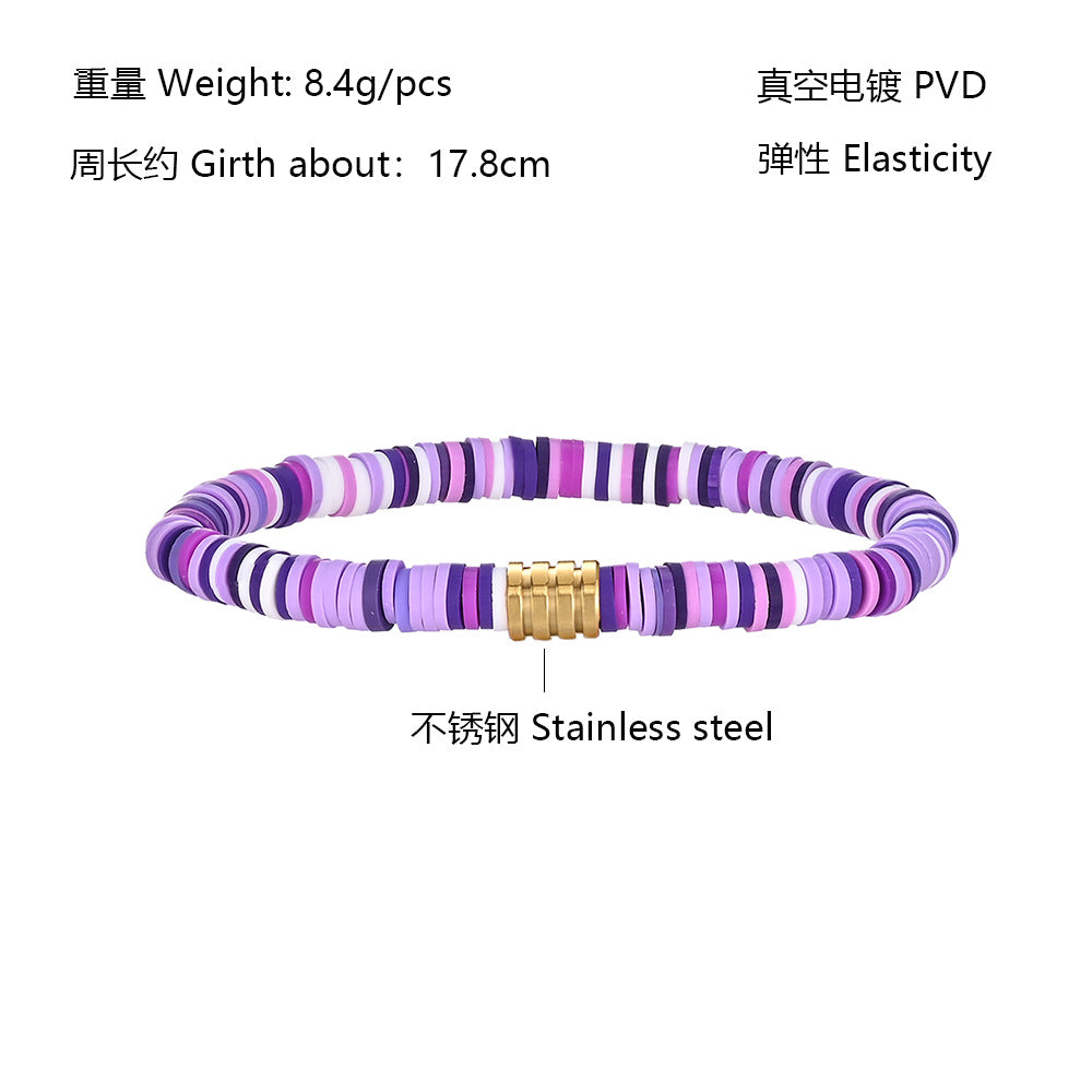 Wholesale Bohemian Colorful Soft Clay Bracelet