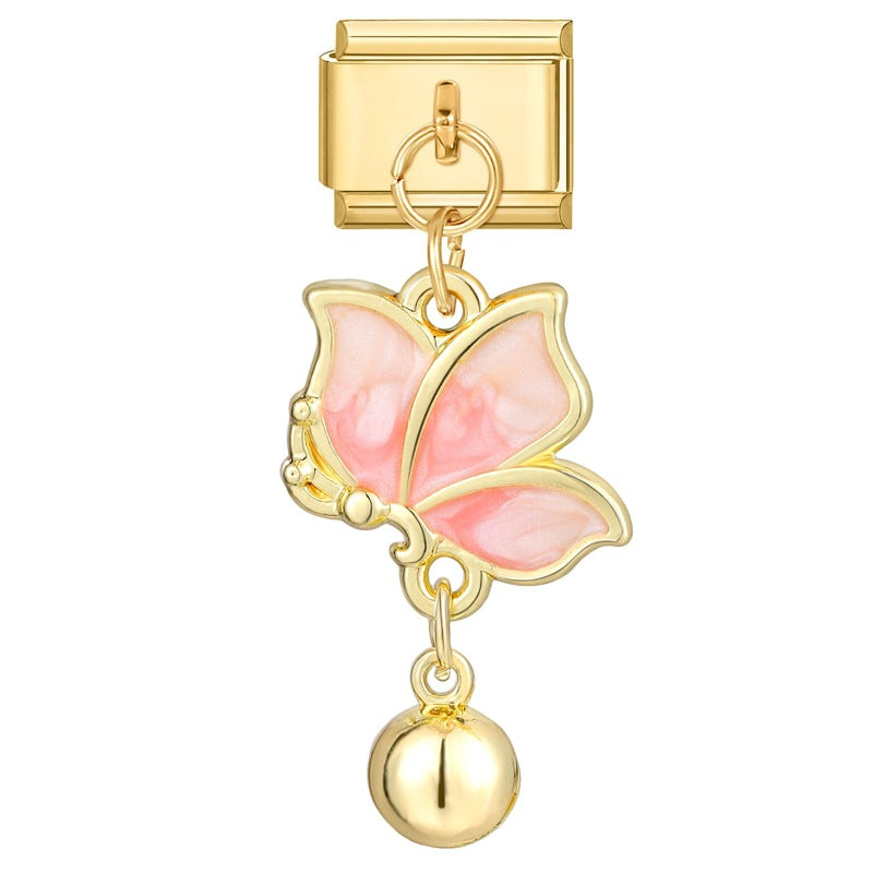 Wholesale 9mm Italian Charm Starter Bracelets DIY square Single Section Creative Stainless Steel Composable Bracelet