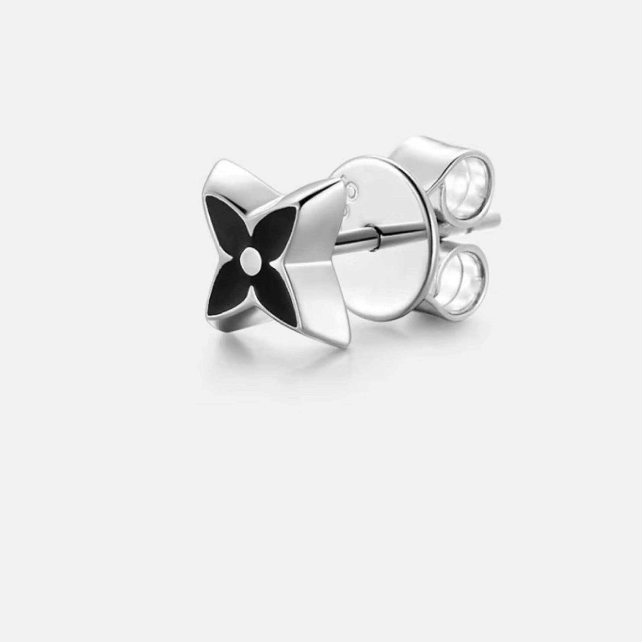 Wholesale Stylish Men' s Clover Leaf Earrings Copper Epoxy Resin Jewelry Accessory Gift Boutique Resale