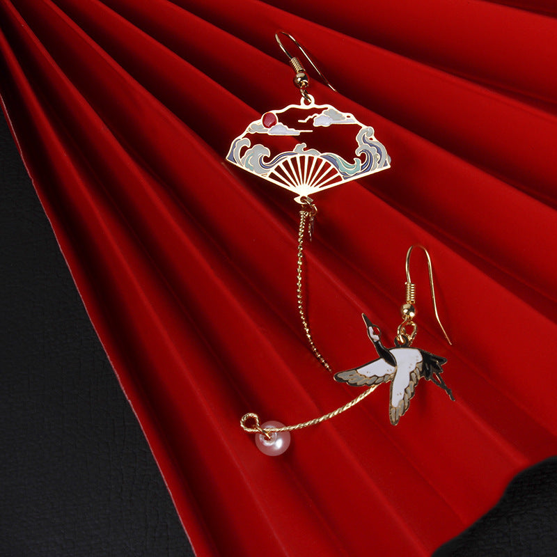 Wholesale Cicada Wing Fairy Earrings Fashion Jewelry Accessory Asymmetric Gradient Color Gift