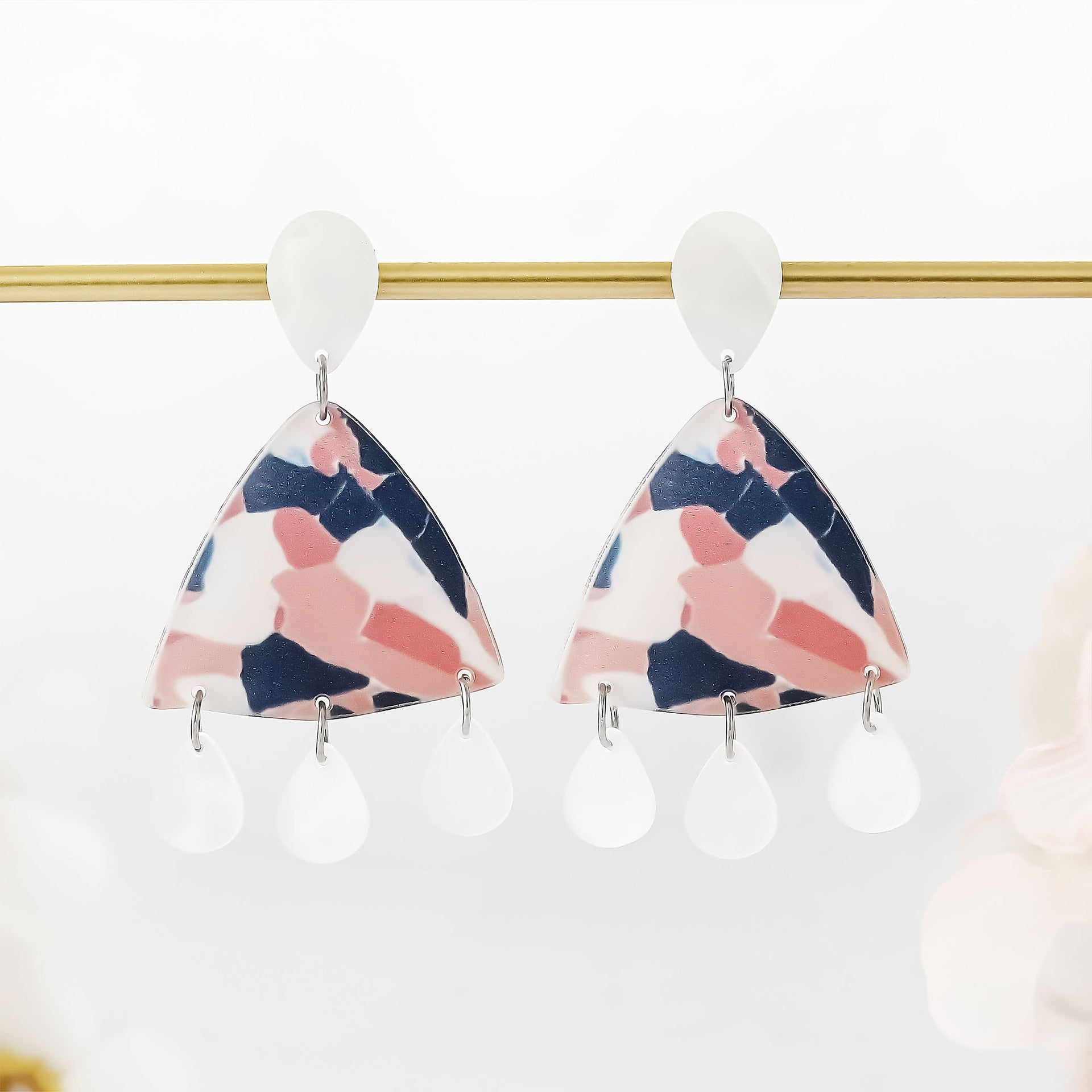 Wholesale Environmentally friendly acrylic geometric earrings