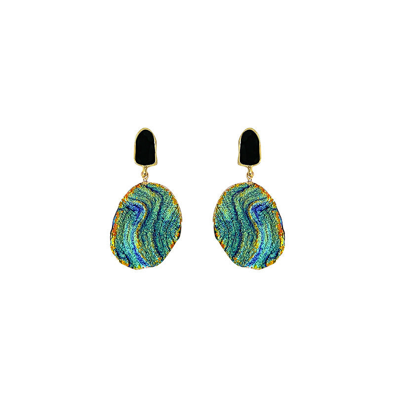 Wholesale Vintage Retro Blue and Gold Earrings