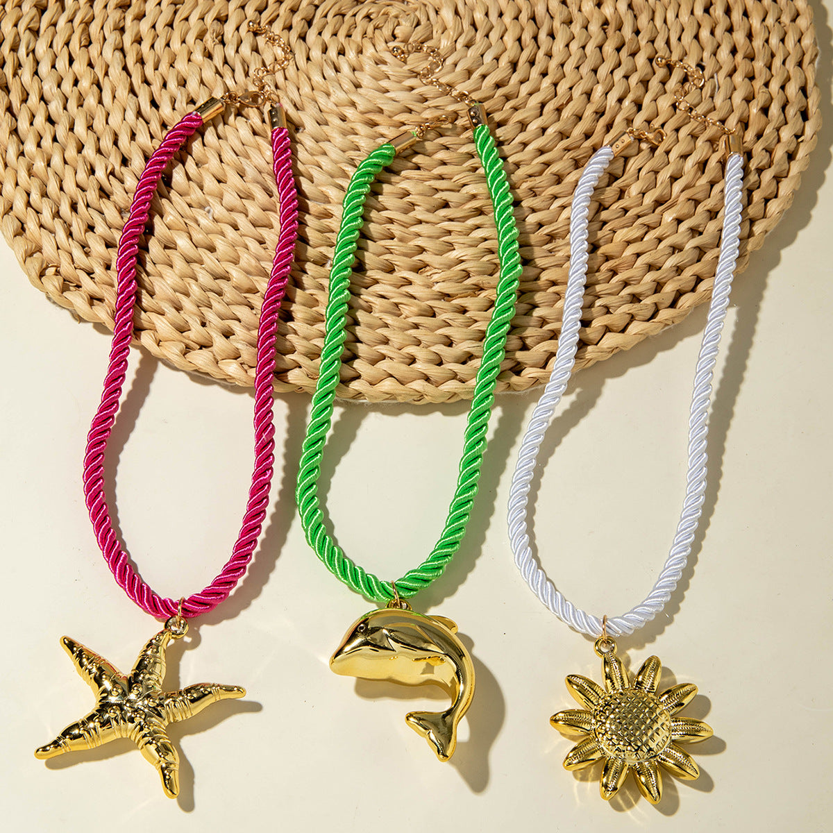 Wholesale  Metal Ocean Style Starfish Pendant Necklace