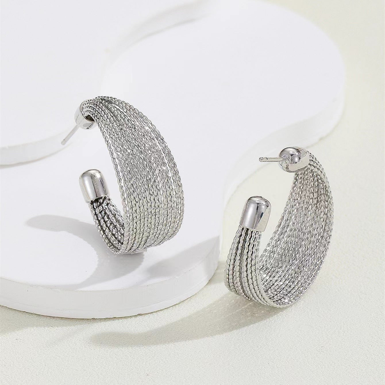 Wholesale  Exaggerated Gold Earrings Multi-layer Circle Earrings