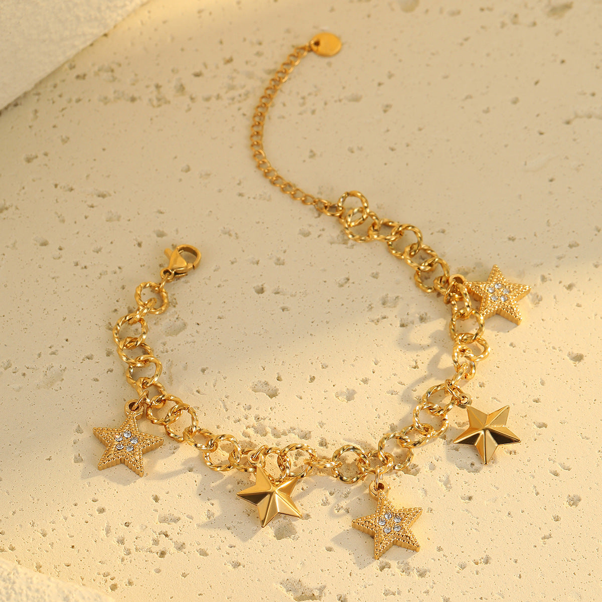 Wholesale Stainless Steel  Light Luxury Butterfly Flower Pendant Bracelet