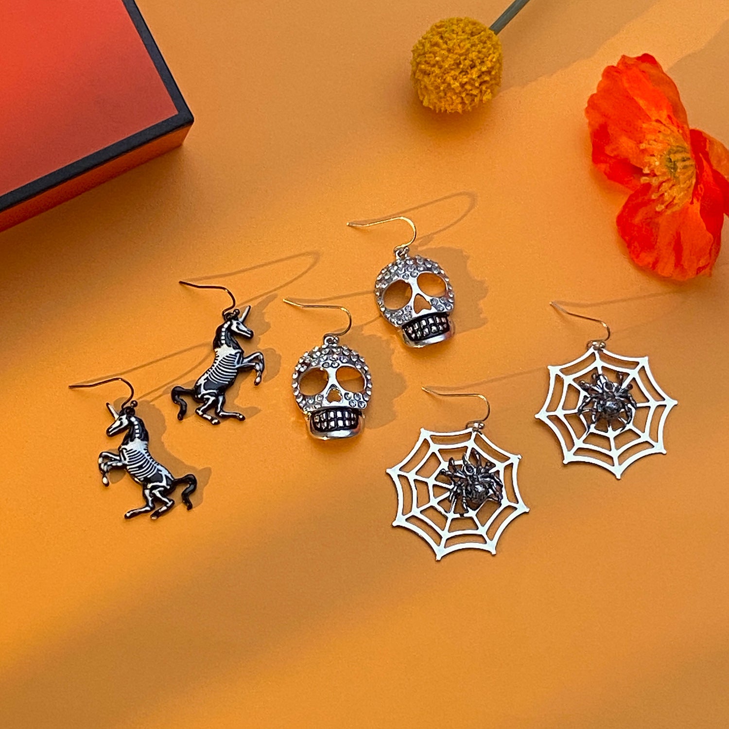 Wholesale  Pumpkin Skull Earrings for Party Wear Fashion Jewelry Accessory