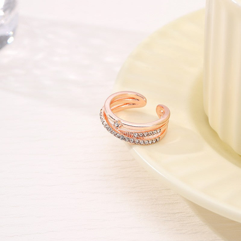 Wholesale Sun and Moon Stacking Rings Diamond Sun and Moon Couple Rings ACC-RS-YunJin002