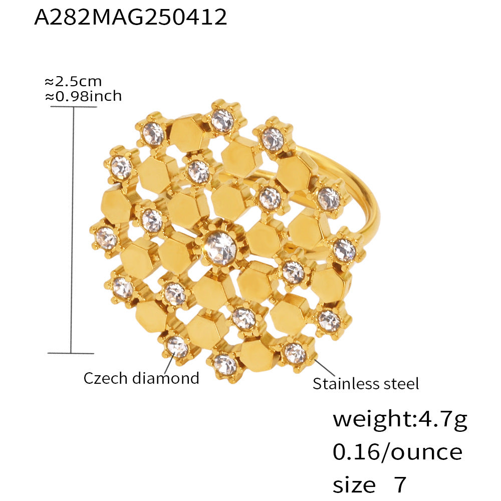 Wholesale  Stainless Steel Snowflake Czech Diamond Pendant Necklace