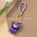 Wholesale Resin gradient wool rabbit key chain