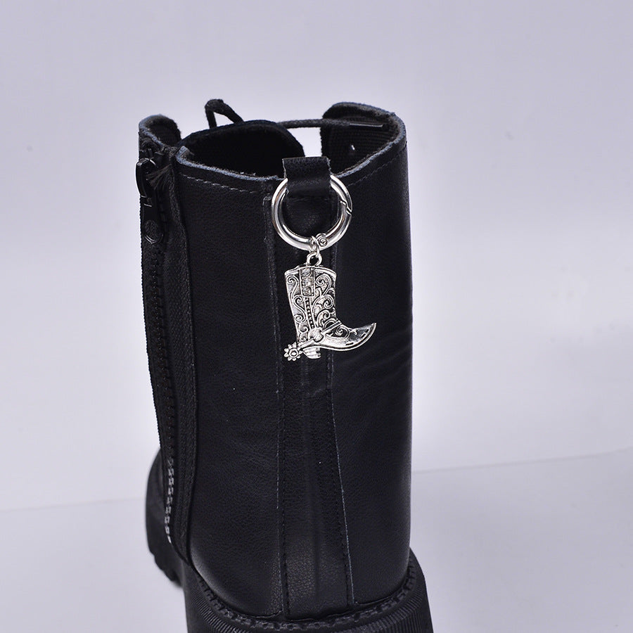 Wholesale  retro creative Western cowboy boot pendant  Shoes Charms