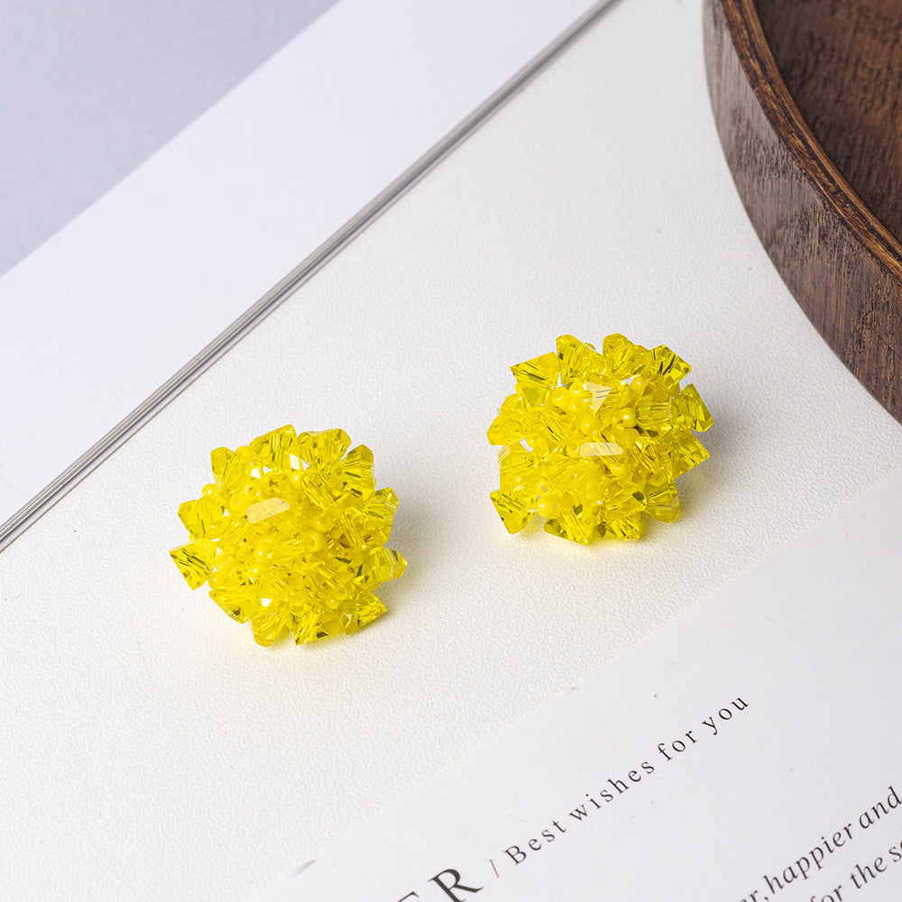 Wholesale  crystal gravel earrings  multi-color optional  earrings