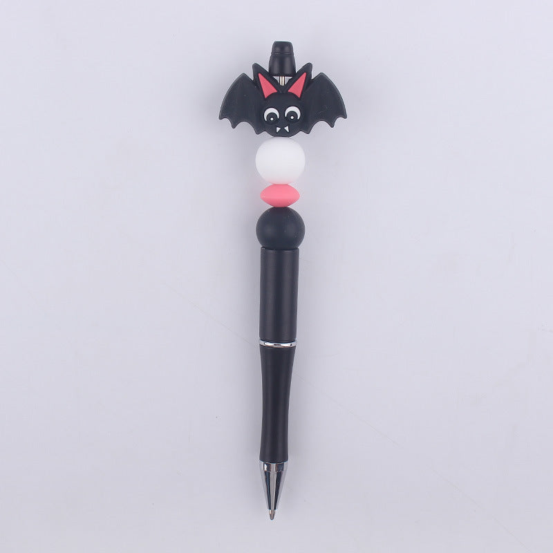Wholesale  Halloween Pumpkin spider silicone  beaded pen