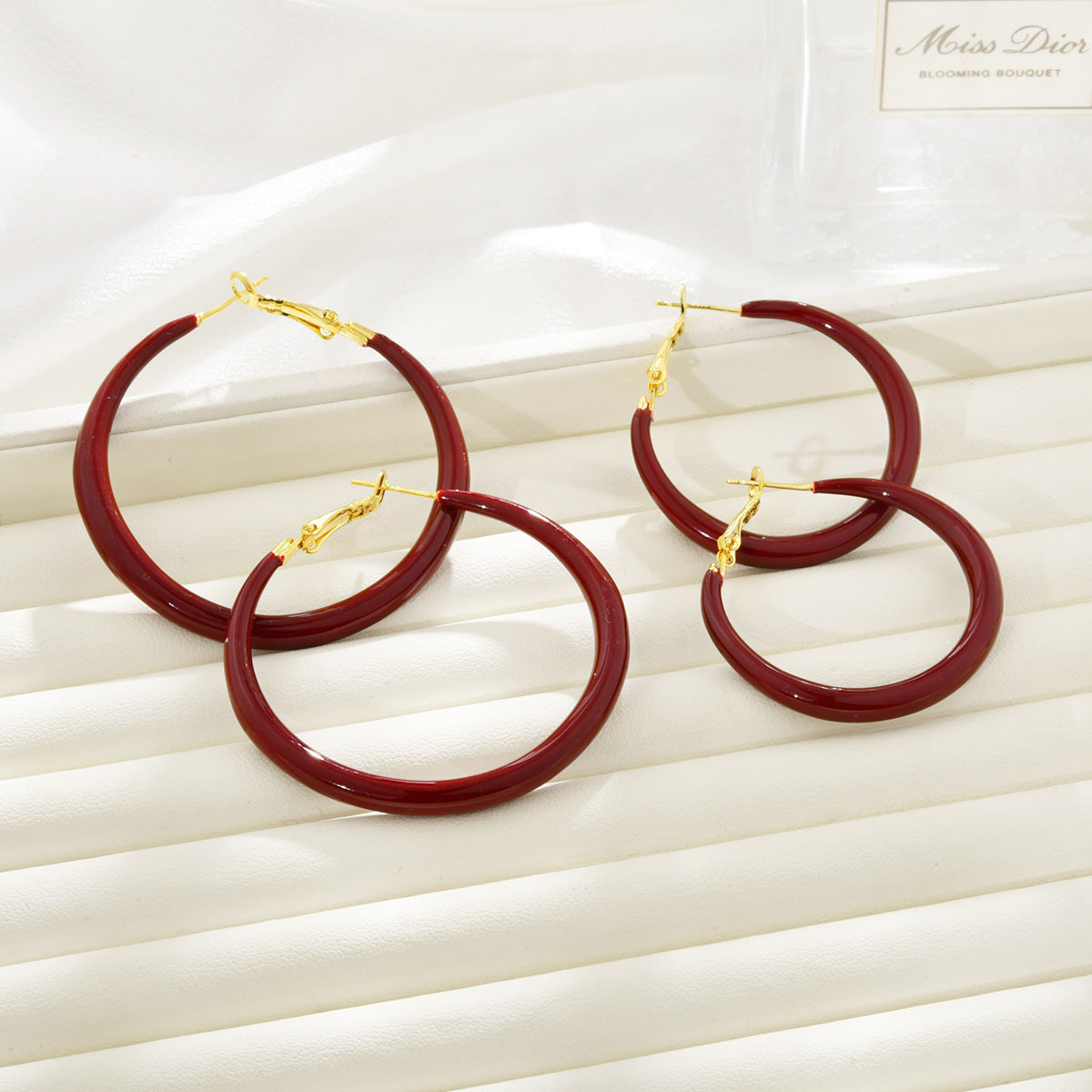 Wholesale  Red Hoop Earrings Luxury Earrings