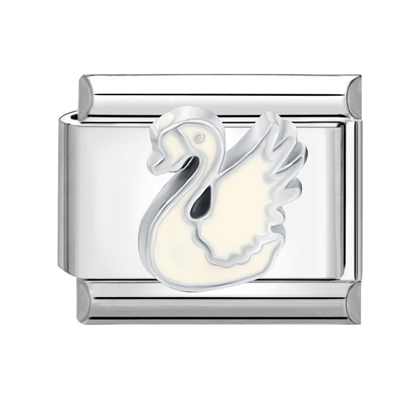 Wholesale Italian Charm Bracelet 9mm DIY Splicing Insect Series Stainless Steel Composable Bracelet