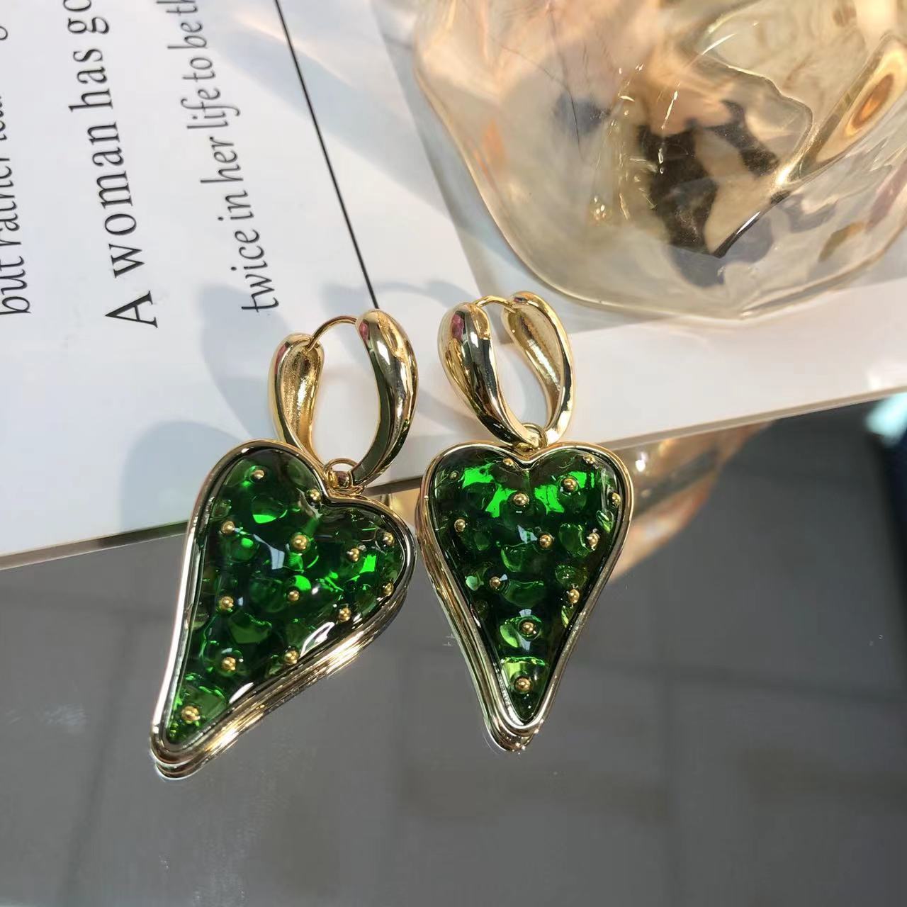 Wholesale Personalized  heart-shaped strawberry earrings