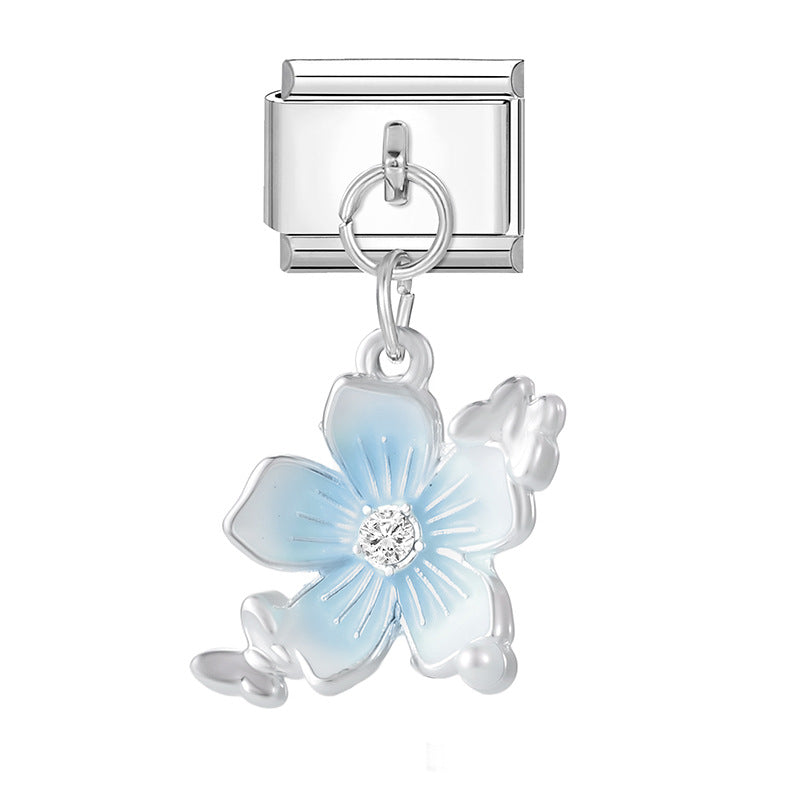 Wholesale Italian Charm Bracelet 9mm DIY  Fresh and Exquisite   Stainless Steel Composable Bracelet