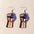 Wholesale  love glasses American flag earrings