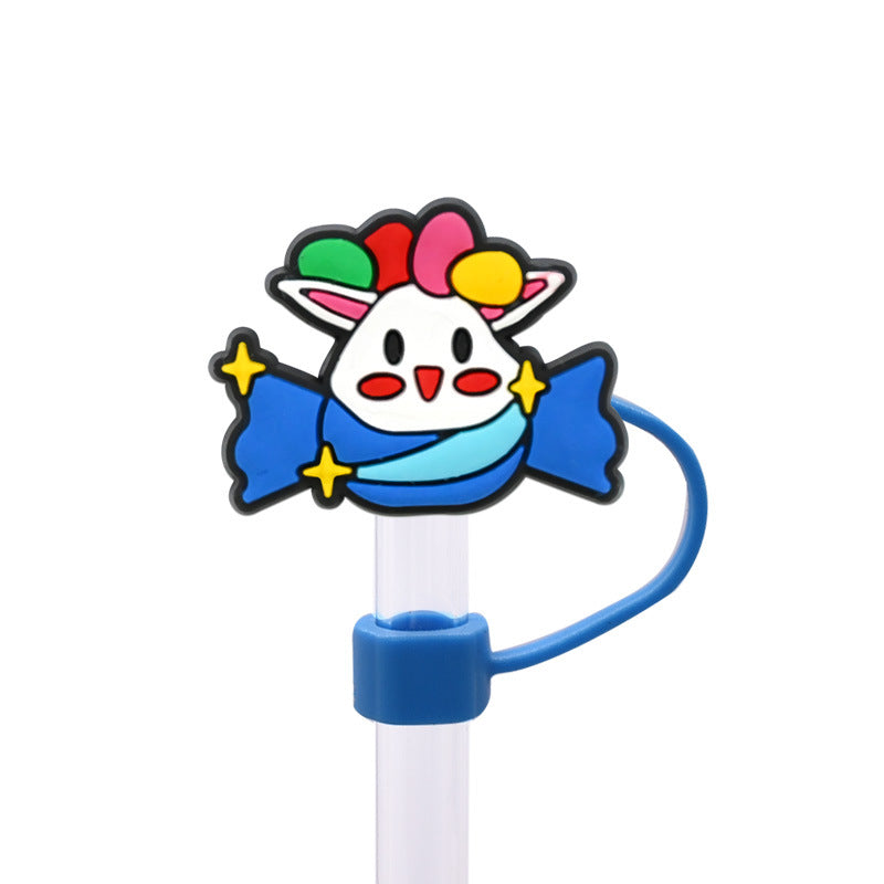 Wholesale Random 100pcs Easter Straw Cover 10MM Straw Tube Cap