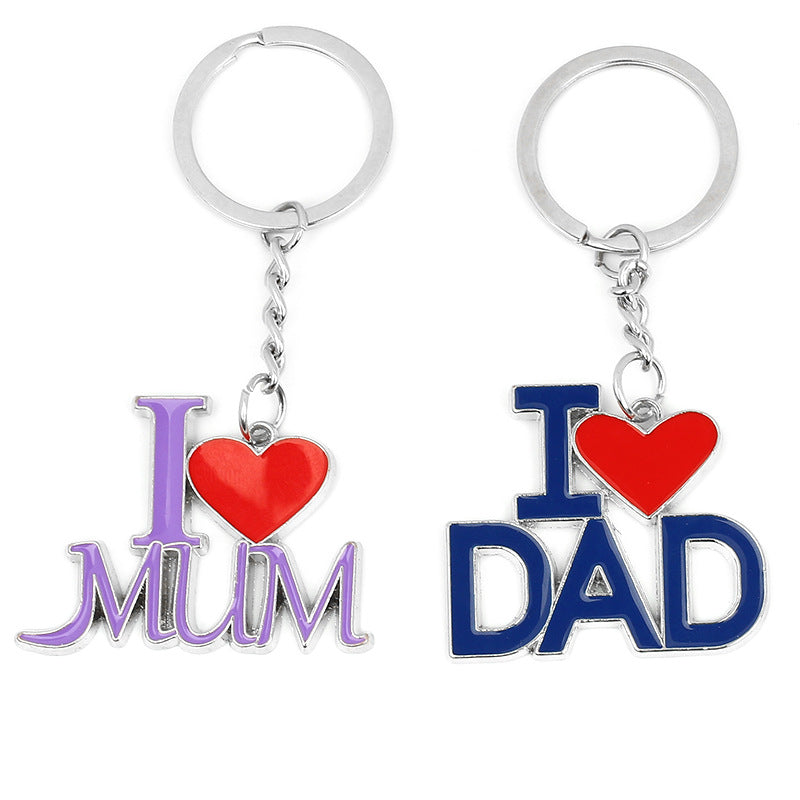 Wholesale Zinc Alloy Paint Mother's Day Father's Day Keychain ACC-KC-MengOu001