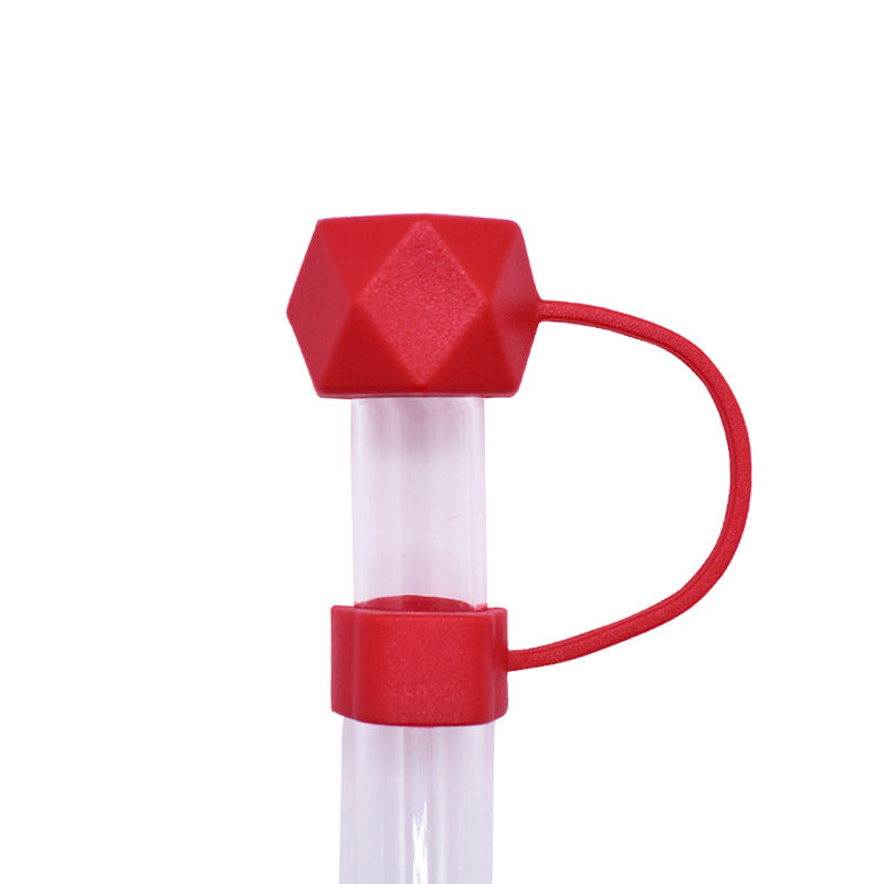 Wholesale 5pcs Candy Color Series 10mm PVC Soft Straw Tube Cap