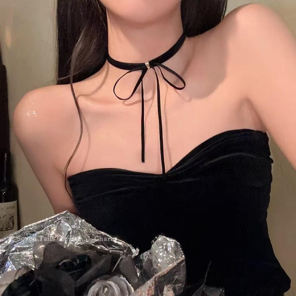 Wholesale Velvet bow vintage choker necklace