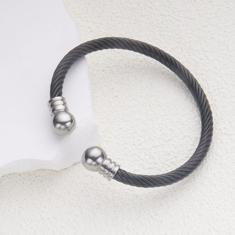 Wholesale Stainless Steel Wire Rope Bracelet ACC-BT-MS003
