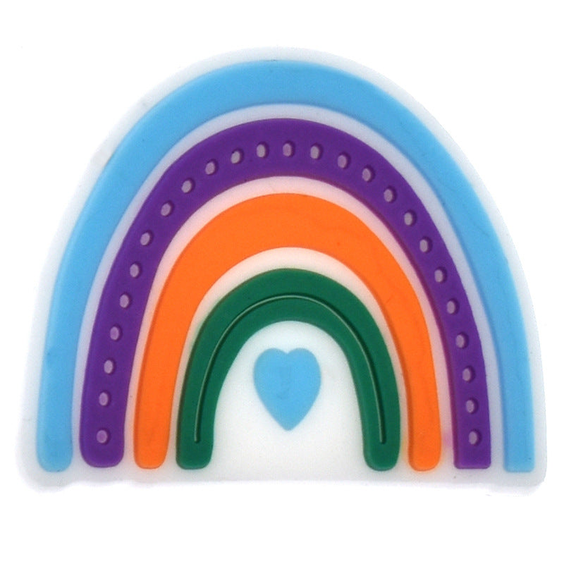 Wholesale Random 100pcs Cartoon Rainbow PVC Soft Rubber Shoe Buckle Decoration ACC-SC-RYY065