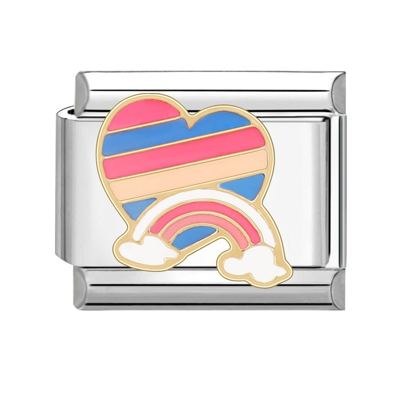 Wholesale Italian Charm Bracelet 9mm DIY Splicing Removable Titanium Steel Composable Bracelet