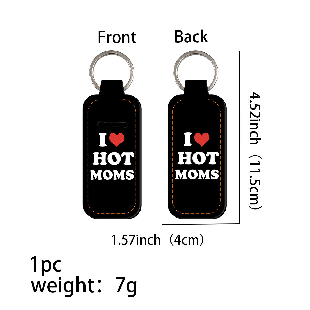 Wholesale 6pcs English Quotations Lipstick Set Keychain