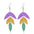 Wholesale three-color acrylic colorful sequin wheat ear leaf earrings