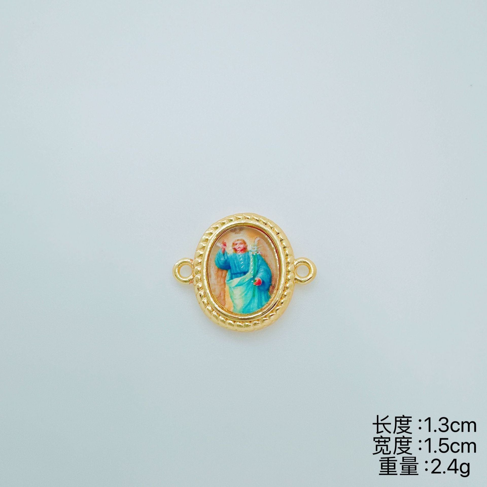 Wholesale Copper Gold Plated Double Figure Pendant Charm DIY Jewelry Making Fashion Accessory Boutique Resale