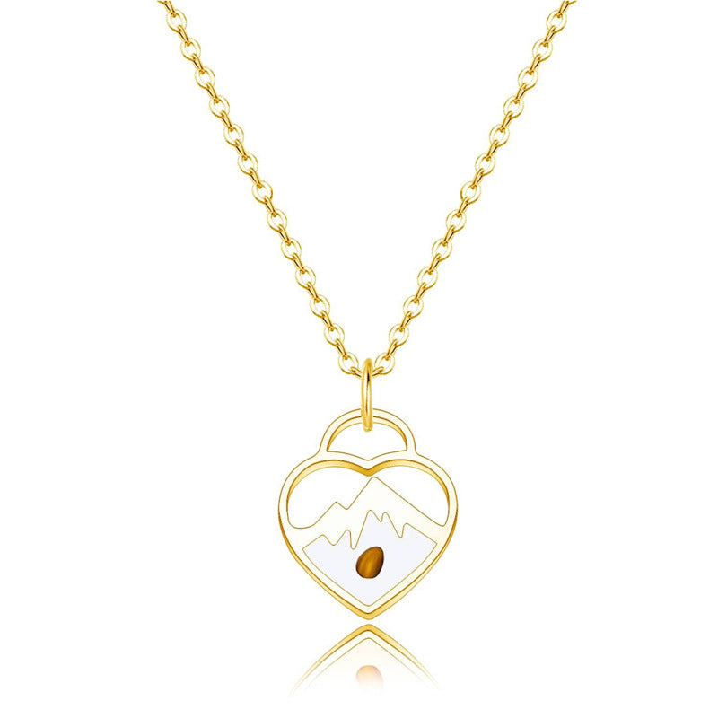 Wholesale Stainless Steel Heart Shaped Seed Necklaces ACC-NE-MS035